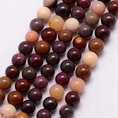 Natural Mookaite Bead Strands, Round