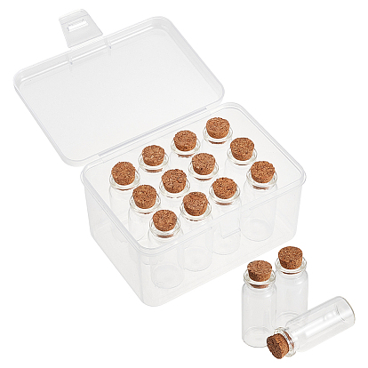 12шт. стеклянная банка стеклянные бутылки контейнеры для бусинок, с пробкой, бутылка желаний