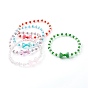 Glass Beads Stretch Bracelets, Bowknot