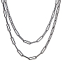 Brass Round Oval Paperclip Chain Necklace Making, with Lobster Claw Clasps