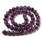 Natural Lepidolite/Purple Mica Stone Beads Strands, Round, Grade AA