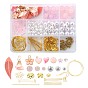 DIY-Schmuck machen Kits, einschließlich Kunstwildleder & Eisen & Acryl & Legierung Emaille & Messing Anhänger, Stern & Herz Glasperlen, runde abs plastikperlen, 304 Edelstahl- und Eisenmessingbeschläge