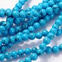 Gemstone Bead Strand, Dyed, Synthetic Turquoise, Round