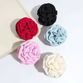Cloth with Plastic Claw Hair Clips, Flower