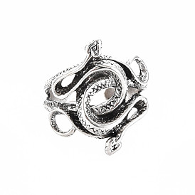 Открытое кольцо-манжета из сплава со змеиным запахом, массивное широкое кольцо для мужчин и женщин, без кадмия и без свинца