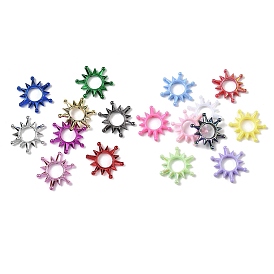 Perles acryliques opaques à placage UV, fleur