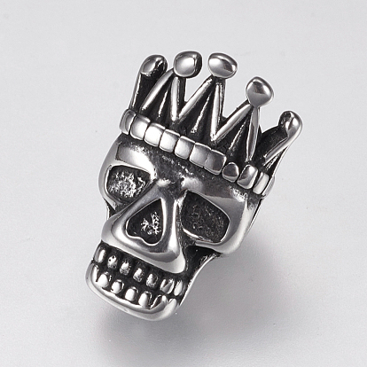 304 Stainless Steel Beads, Skull