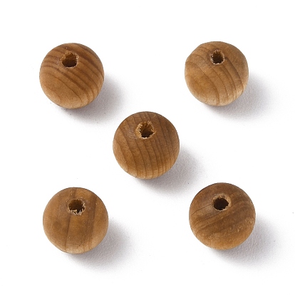 Wood Beads, Undyed, Round