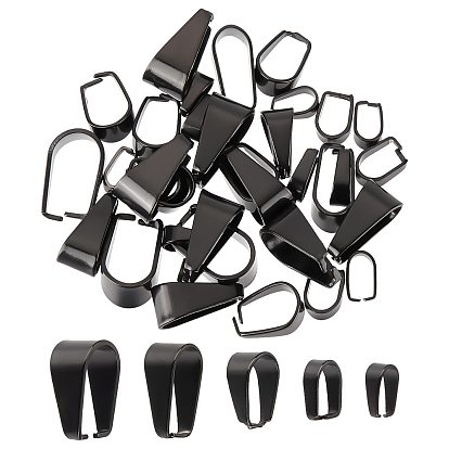 40 шт. 5 стили 304 защелкивающиеся дужки из нержавеющей стали