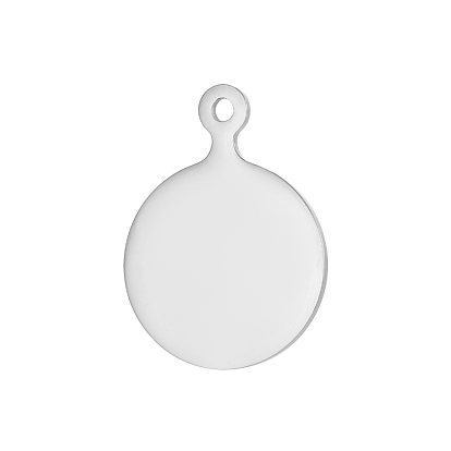 304 подвески из нержавеющей стали, пустые плоские круглые подвески
