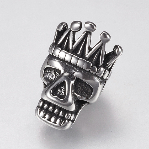304 Stainless Steel Beads, Skull