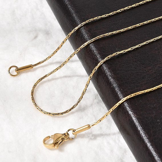 304 из нержавеющей стали бостон цепи ожерелья, ионное покрытие (ip), с карабин-лобстерами 