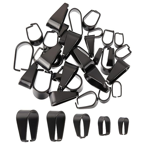 40 шт. 5 стили 304 защелкивающиеся дужки из нержавеющей стали