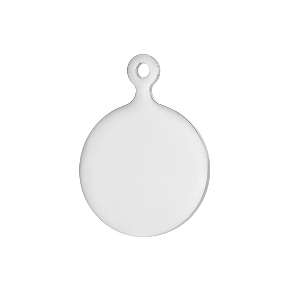 304 подвески из нержавеющей стали, пустые плоские круглые подвески