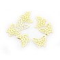 Iron Etched Metal Embellishments Butterfly Charms Pendants, 11x15x0.6mm, Hole: 1mm
