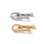 925 fermoirs déployants en argent sterling avec micro pavés de zircone cubique transparents, ovale, crémaillère plaquage, plaqué longue durée