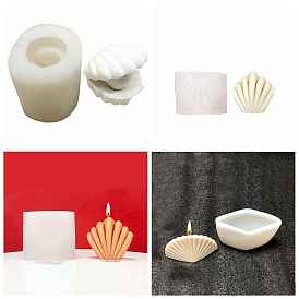 Shell Shape DIY Candle Silicone Molds, for Scented Candle Making