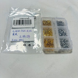 Kit de fabrication de résultats de bijoux à faire soi-même, y compris les fermoirs à pince de homard en alliage de zinc, fer caches noeuds, perle conseils en laiton, 304 inox Anneaux ouverte