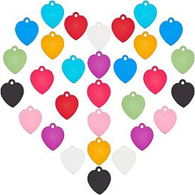 30 шт. 10 цвета алюминиевые заготовки подвески, сердце