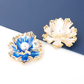 Sparkling Pearl Flower Brooch Pin for Girls - Fashionable Clothing Accessory
