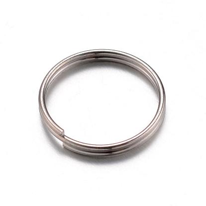 304 брелки из нержавеющей стали, разделенные брелки, 12x14x2 мм