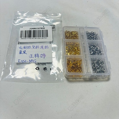 Kit de fabrication de résultats de bijoux à faire soi-même, y compris les fermoirs à pince de homard en alliage de zinc, fer caches noeuds, perle conseils en laiton, 304 inox Anneaux ouverte