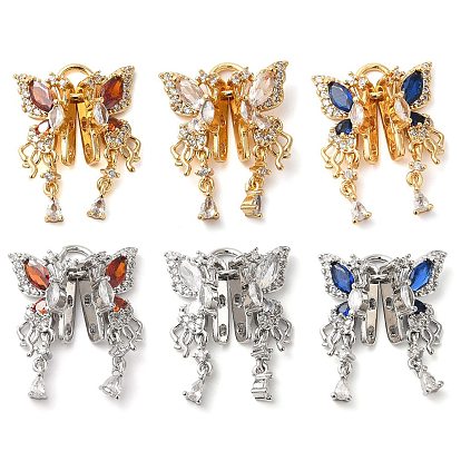 Латунные микро проложить кубического циркония слайд прелести, без кадмия, без никеля и без свинца, бабочка