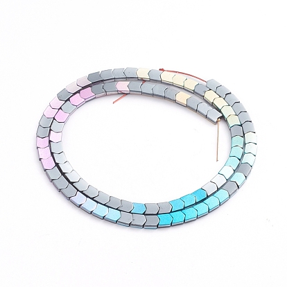 Electroplated Non-magnetic Synthetic Hematite Beads Strands, Half Plated, Arrow