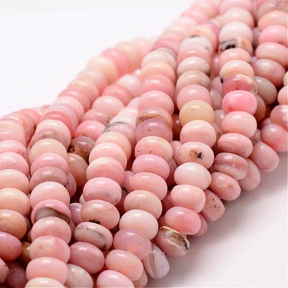 Rondelle Natural Pink Opal Beads Strands