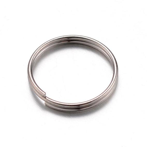 304 брелки из нержавеющей стали, разделенные брелки, 12x14x2 мм