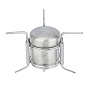 Portable Stainless Steel with Iron Liquid Alcohol Stoves for Camping, with Polyester Storage Bag
