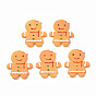 Christmas Opaque Resin Decoden Cabochons, Imitation Biscuits, Gingerbread Man