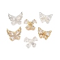 Латунные микропаве прозрачные подвески с фианитом, бабочка