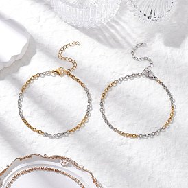 2шт 304 браслеты из нержавеющей стали с цепочкой для женщин