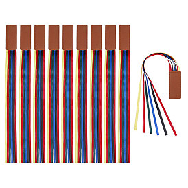 10 шт. закладки из искусственной кожи, с полиэфирной лентой, прямоугольные