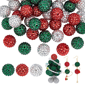 45 шт. 3 цвета прозрачные смоляные стразы градуированные бусины, с акриловыми круглыми бусинами внутри