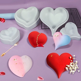 Moldes de silicona de grado alimenticio diy corazón, para pastel de bricolaje utensilios para hornear chocolate