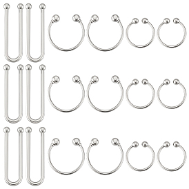 18 шт. 3 стили U-образные литые бикини-зажимы с пряжками, для застежки спереди купальника