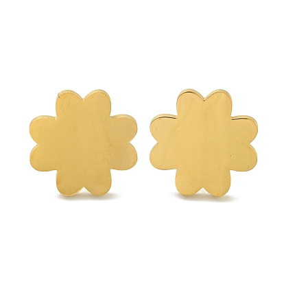 Ионное покрытие (ip) 304 серьги-гвоздики из нержавеющей стали, цветок