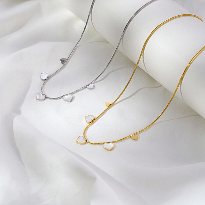 Нержавеющая сталь 5 ожерелья с подвеской в форме сердца для женщин на каждый день