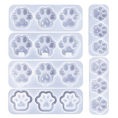 Силиконовые формы, формы для литья подвесок, для уф-смолы, изготовление изделий из эпоксидной смолы, отпечаток лапы