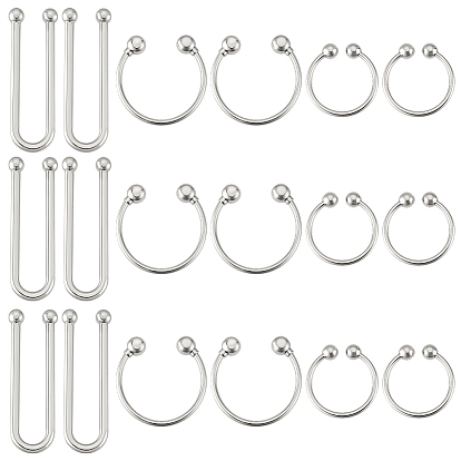 18 шт. 3 стили U-образные литые бикини-зажимы с пряжками, для застежки спереди купальника