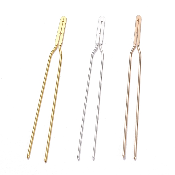 Brass Hair Fork Findings, U Shaped