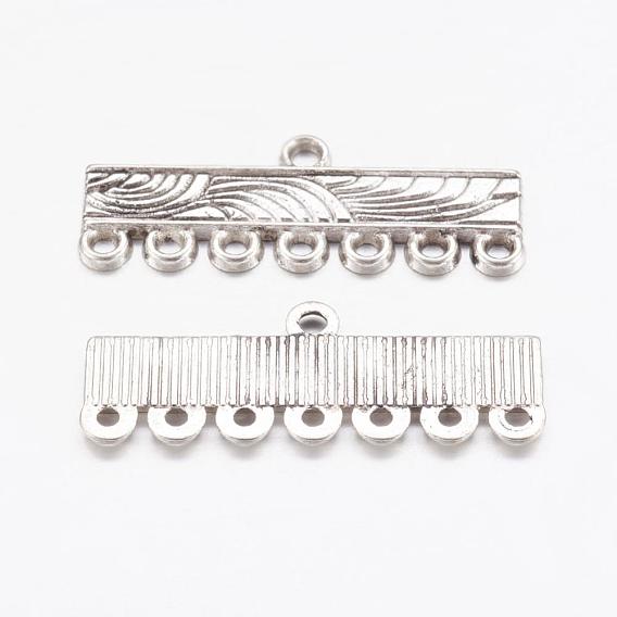 Tibetan Silver Pendants, Lead Free and Cadmium Free, 11mm long, 28mm wide, 1mm thick, hole: 1mm