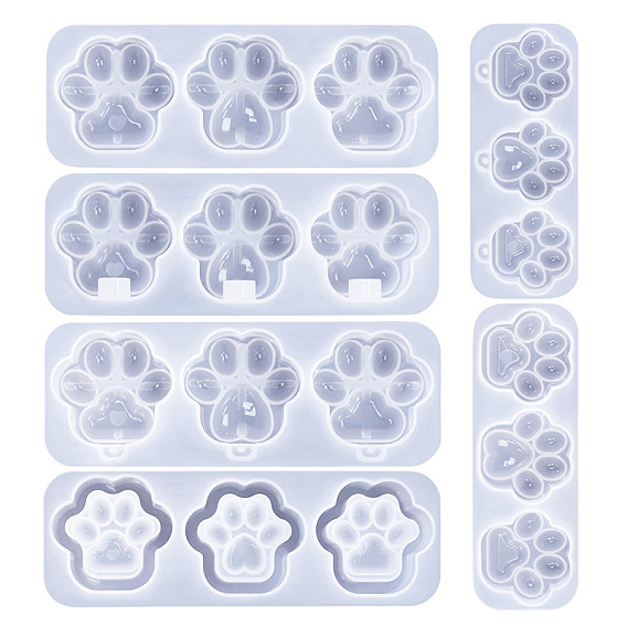 Силиконовые формы, формы для литья подвесок, для уф-смолы, изготовление изделий из эпоксидной смолы, отпечаток лапы