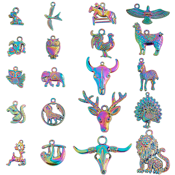Наборы подвесок из сплава с животной тематикой, разнообразные
