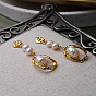 Natural pearl earrings, feminine, high-end, long earrings, 925 silver needle retro earrings
