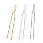 Brass Hair Fork Findings, U Shaped