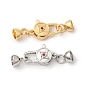 Латунные микро проложить кубического циркония когтя омара застежками, без кадмия, без никеля и без свинца, плоско-круглые