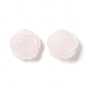 Natural Rose Quartz Beads, Top Drilled, Flower
